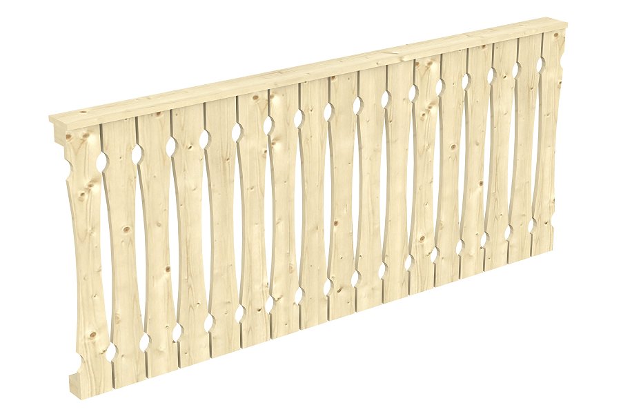 Holzbalkongeländer Holz Balkongelaender.Holzkomplett.de